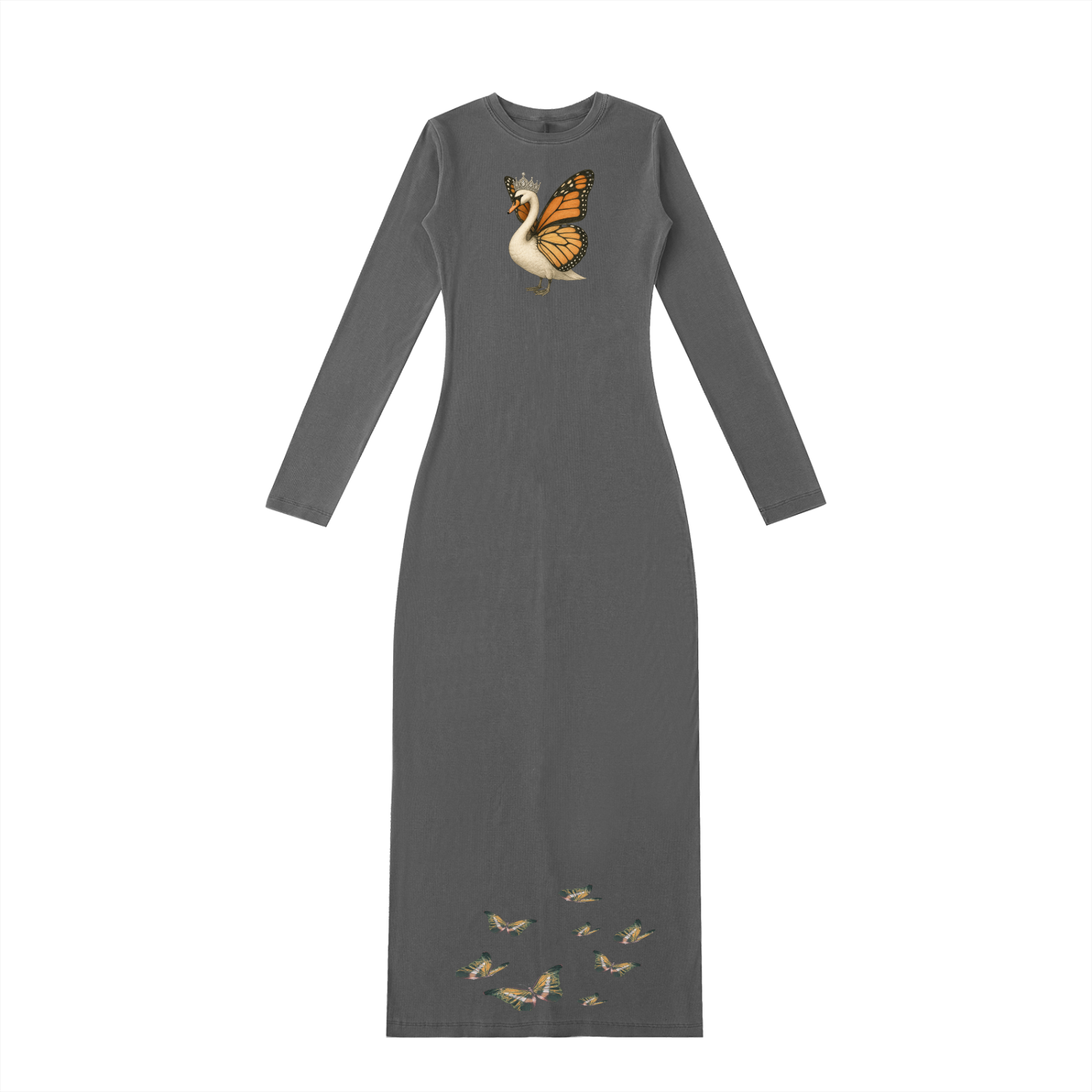 ButterSwan Dyed Washed Slit Maxi Dress