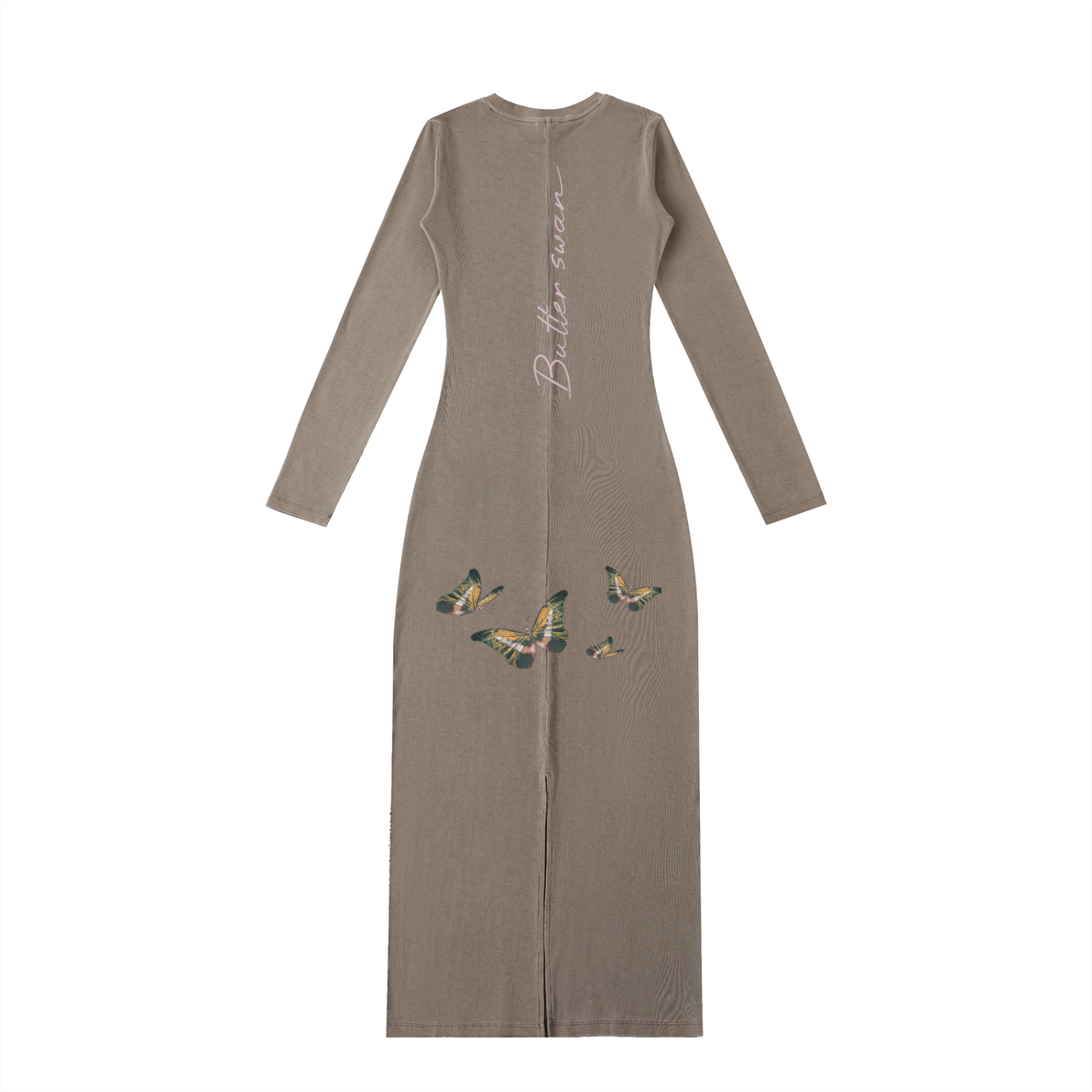 ButterSwan Dyed Washed Slit Maxi Dress