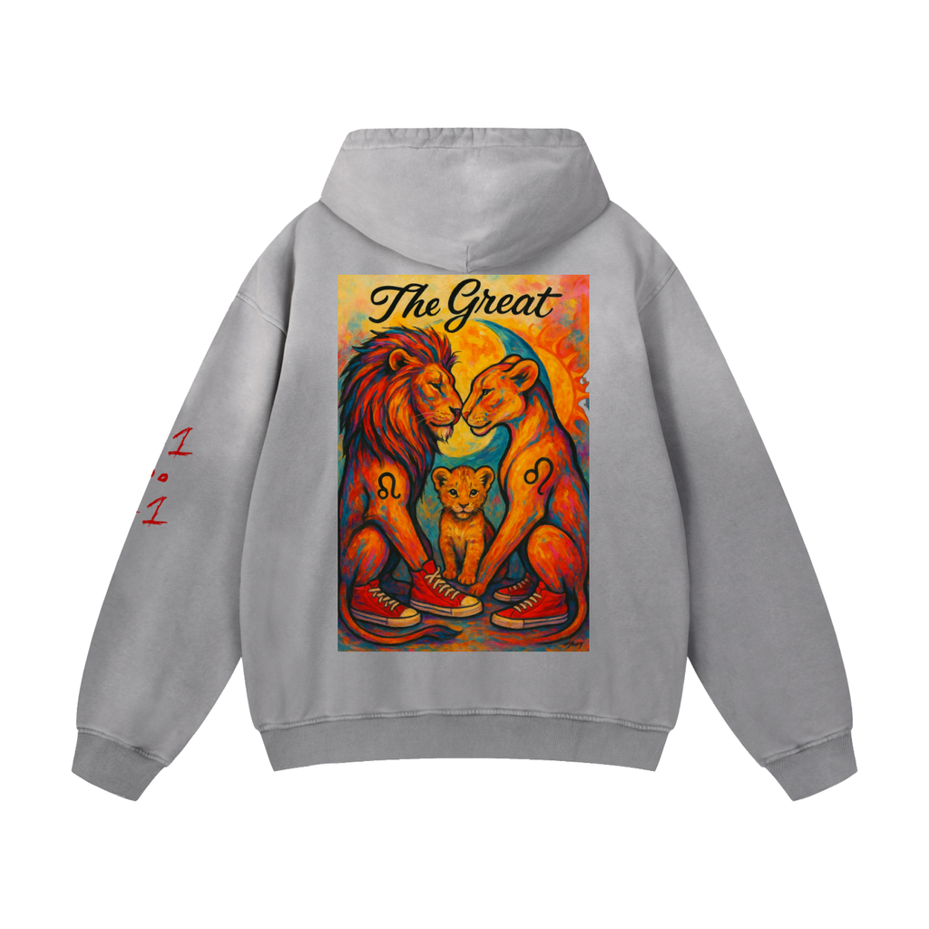 T.G. Lion Sun fade Oversized Hoodie