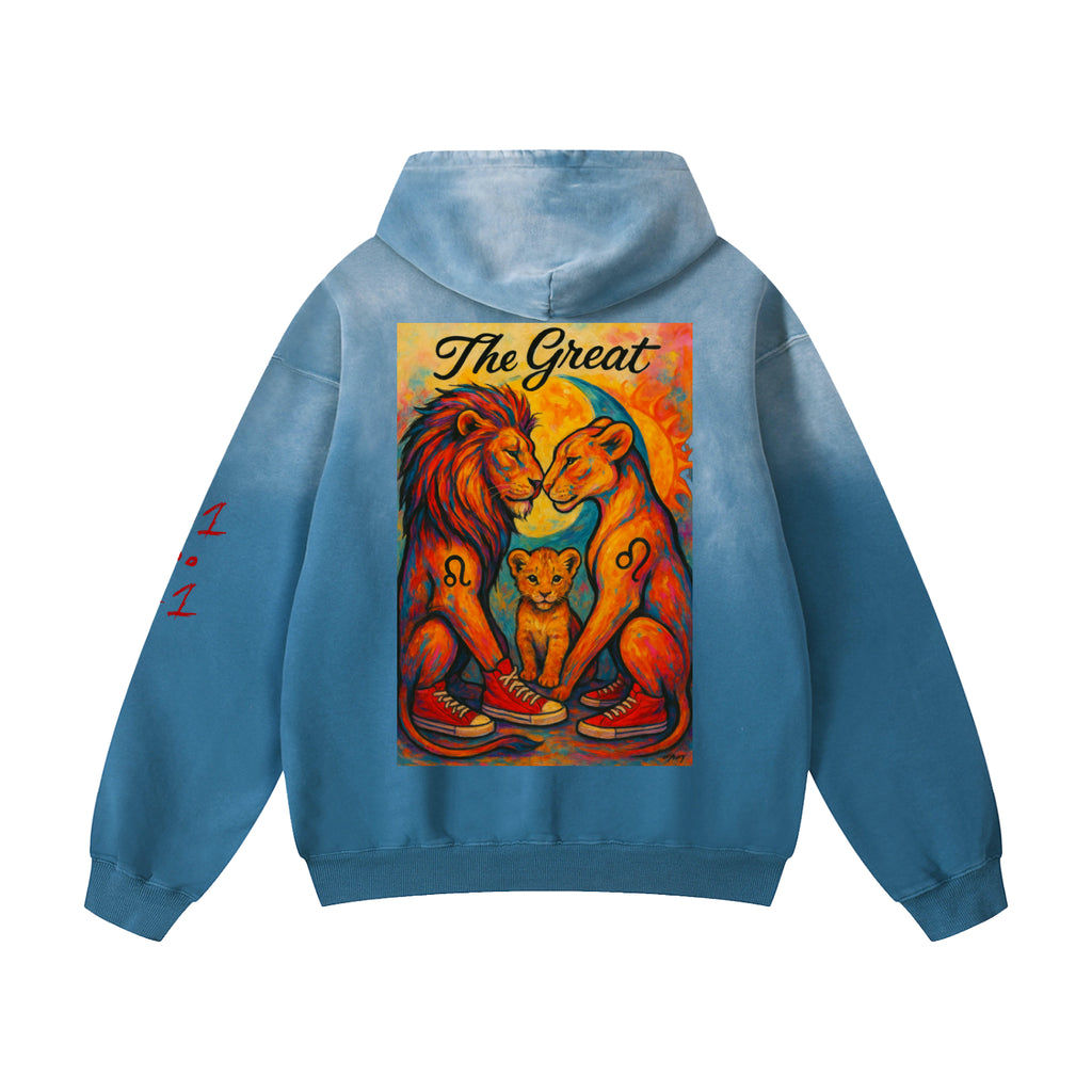 T.G. Lion Sun fade Oversized Hoodie