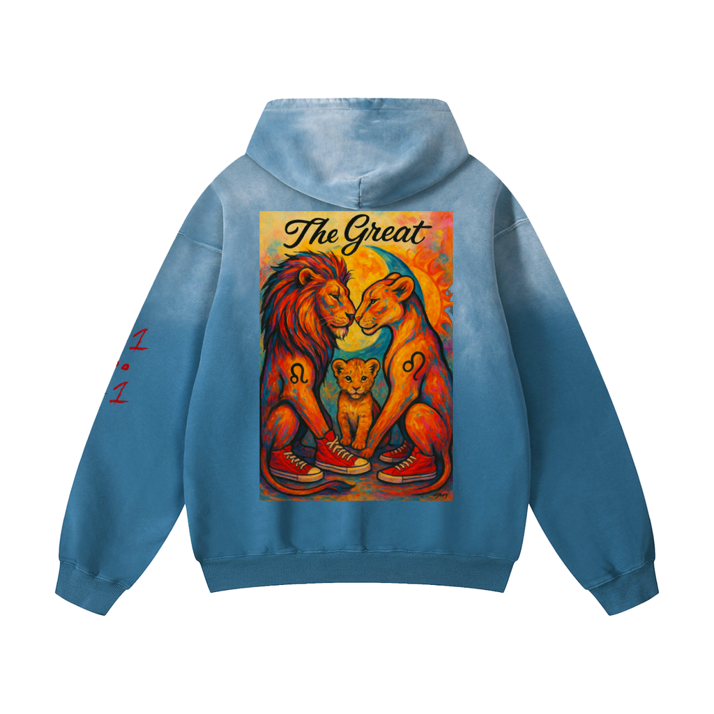T.G. Lion Sun fade Oversized Hoodie