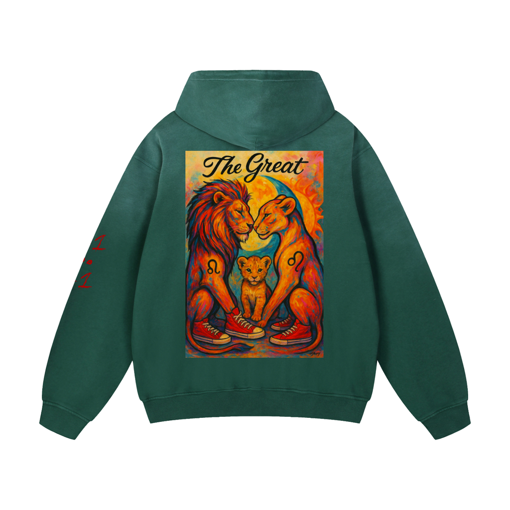 T.G. Lion Sun fade Oversized Hoodie