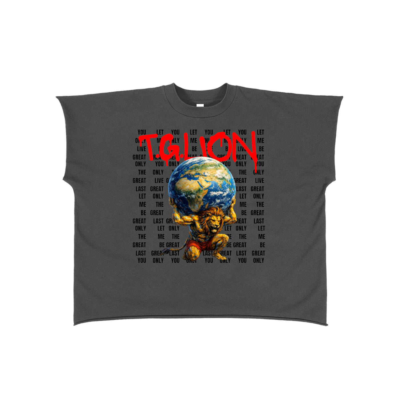 T.G.Lion  Boxy Non-Shrink T-Shirt