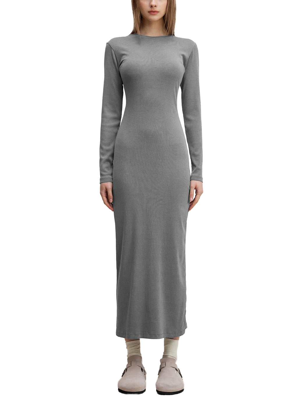 ButterSwan Dyed Washed Slit Maxi Dress