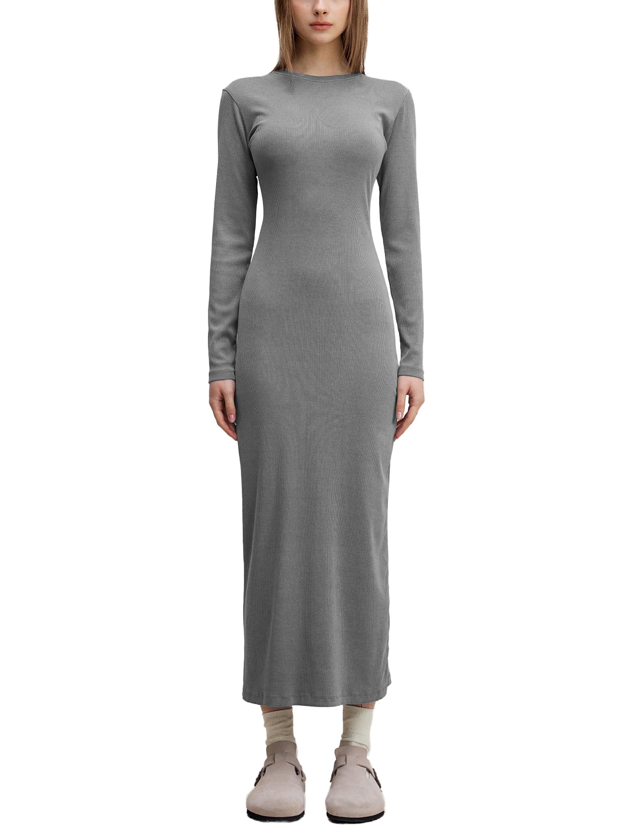 ButterSwan Dyed Washed Slit Maxi Dress